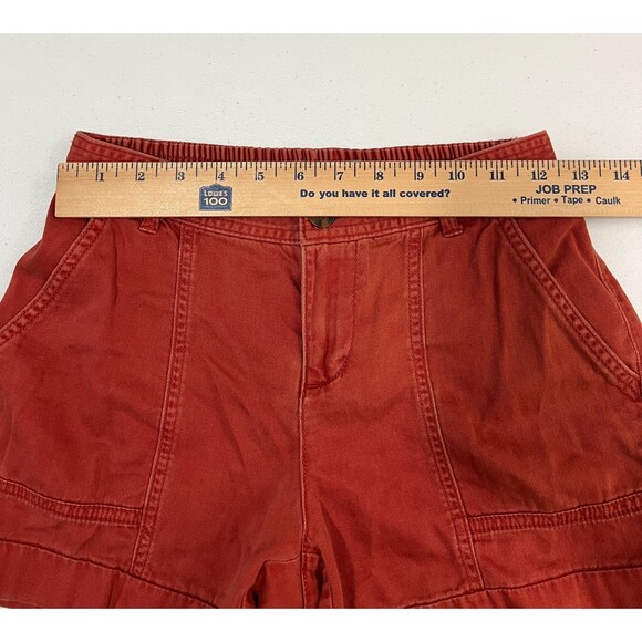 Old Navy Women's Surplus Shorts 4" Inseam Elastic Waist Orange Red Size 0 - Picture 6 of 9